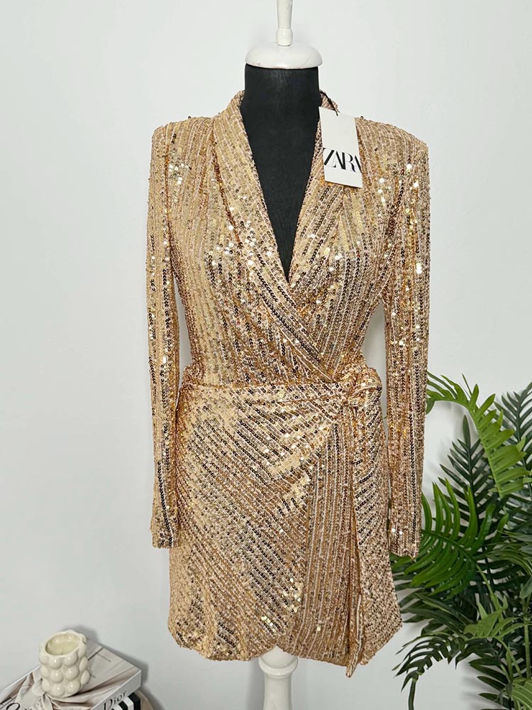 Rochie noua calitativa cu paiete Zara S
