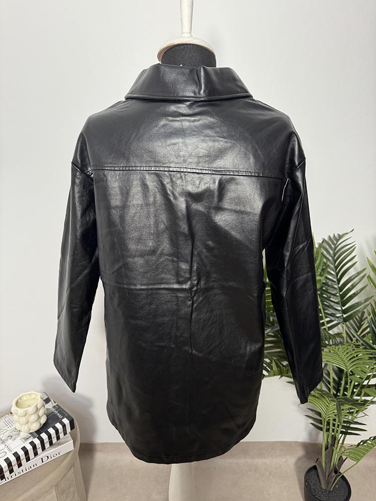 Camasa din piele eco. Shein XS - imagine 2